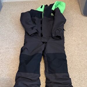 Children's Black and Green Snowsuit